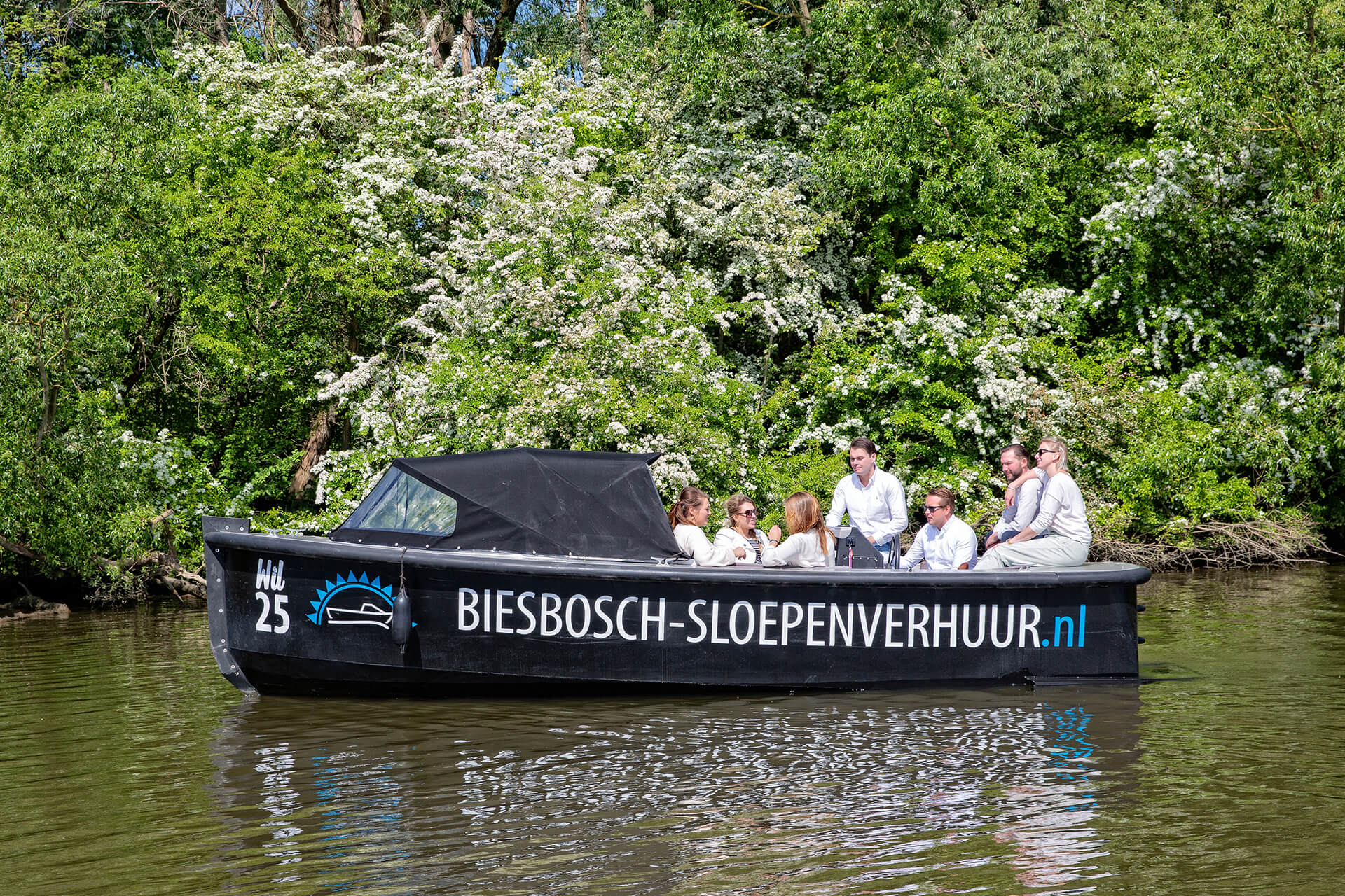 Biesbosch varen met een sloep/ bootje zonder vaarbewijs